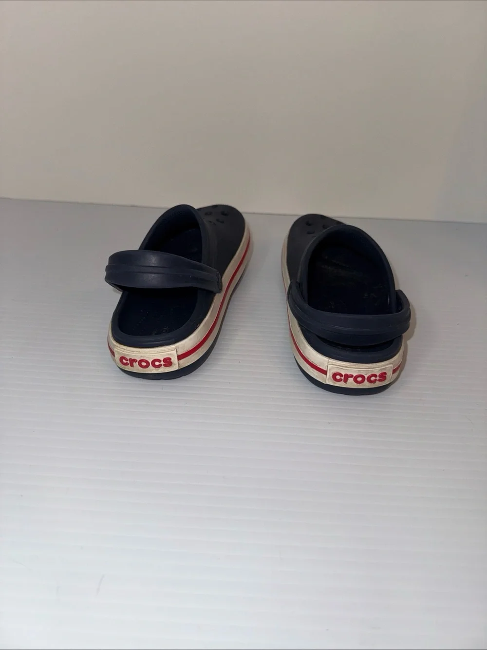Crocs Crocband Clogs Shoes Navy Blue & Red - Child's Size 11 Child